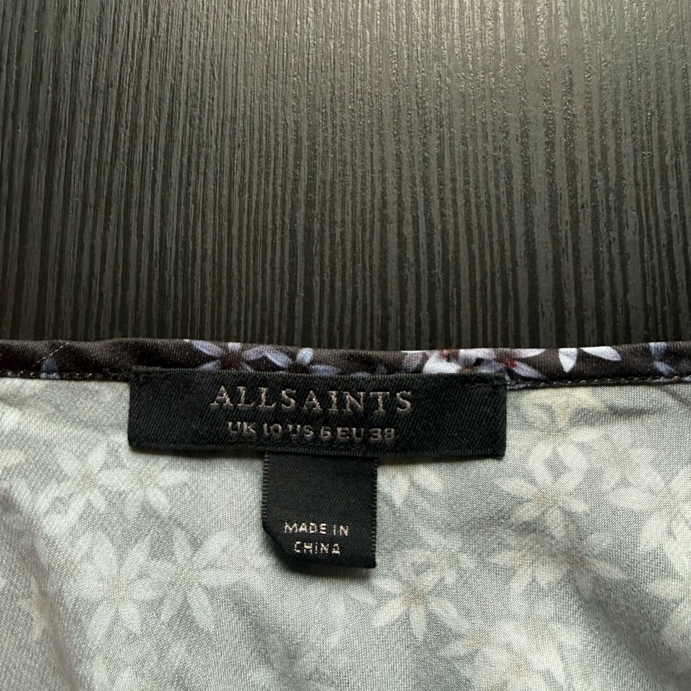 All Saints Black and Gray Maxi Dress